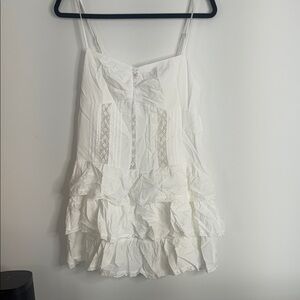 American Eagle Outfitters White Ruffle Dress